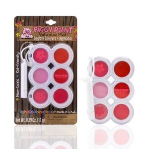 NEW- PIGGY PAINT-l 6 pack lipgloss compact and applicator